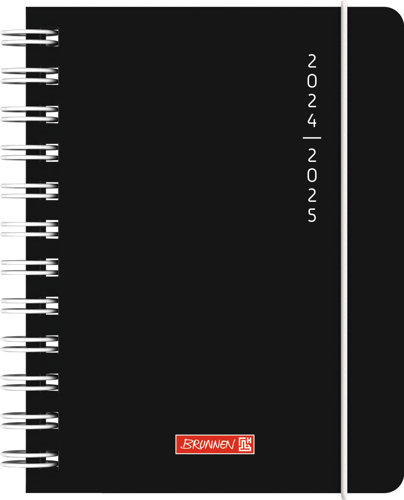 BRUNNEN School Diary (2024/2025) "Plain Black", 1 Page = 1 Day, A6, 352 Pages, Black