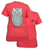 Southern Couture Women's Geo Owl Short-Sleeve Tee Shirt