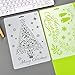 Jovitec 20 Pieces Christmas Stencils Journal Template Painting Stencil for Notebook Christmas Card DIY Projects, Assorted Styles