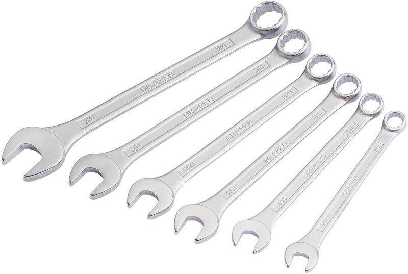 Draper Redline 68480 AF 6-Piece Combination Spanner Set