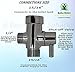 Bella Bidet Solid Brass Metal T-adapter with Shut-off Valve, 3-way Tee Connector for Handheld Bidet 15/16