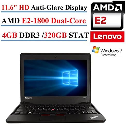 Lenovo ThinkPad X131E 11.6in Laptop, AMD E2-1800, 4GB DDR3, 320GB SATA, 802.11n, Webcam, HDMI, Windows 7 Professional (Renewed)