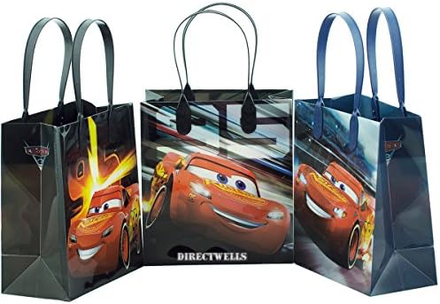 Disney Car 3 Premium Quality Party Favor Reusable 12 Goodie Small Gift Bags
