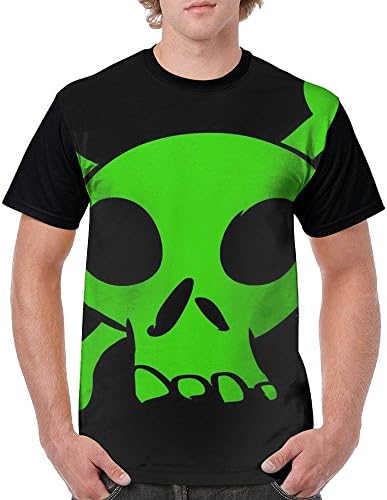 TX TX 2X Man 100% Polyester T Shirts Tee-Shirt/Green Skull Speed Drawin