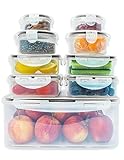 Premium Food storage containers set with smart lock lids (comparable to Tupperware ). 9 x Airtight and BPA Free Kitchen container set (18 pieces) by Fullstar