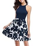 MSBASIC Women's Halter Neck Off Shoulder A-line Cocktail Party Dress
