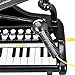 Mallya 24 Keys Keyboard Kids Toy Piano with Microphone - Black