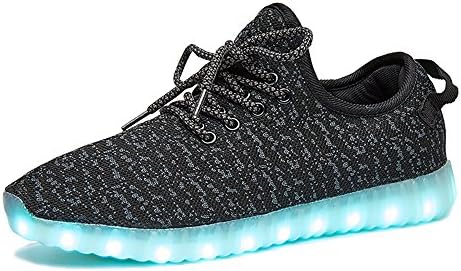 LeoVera Unisex LED Shoes USB Charging Flashing Sneakers Light Up Shoes for Women Men