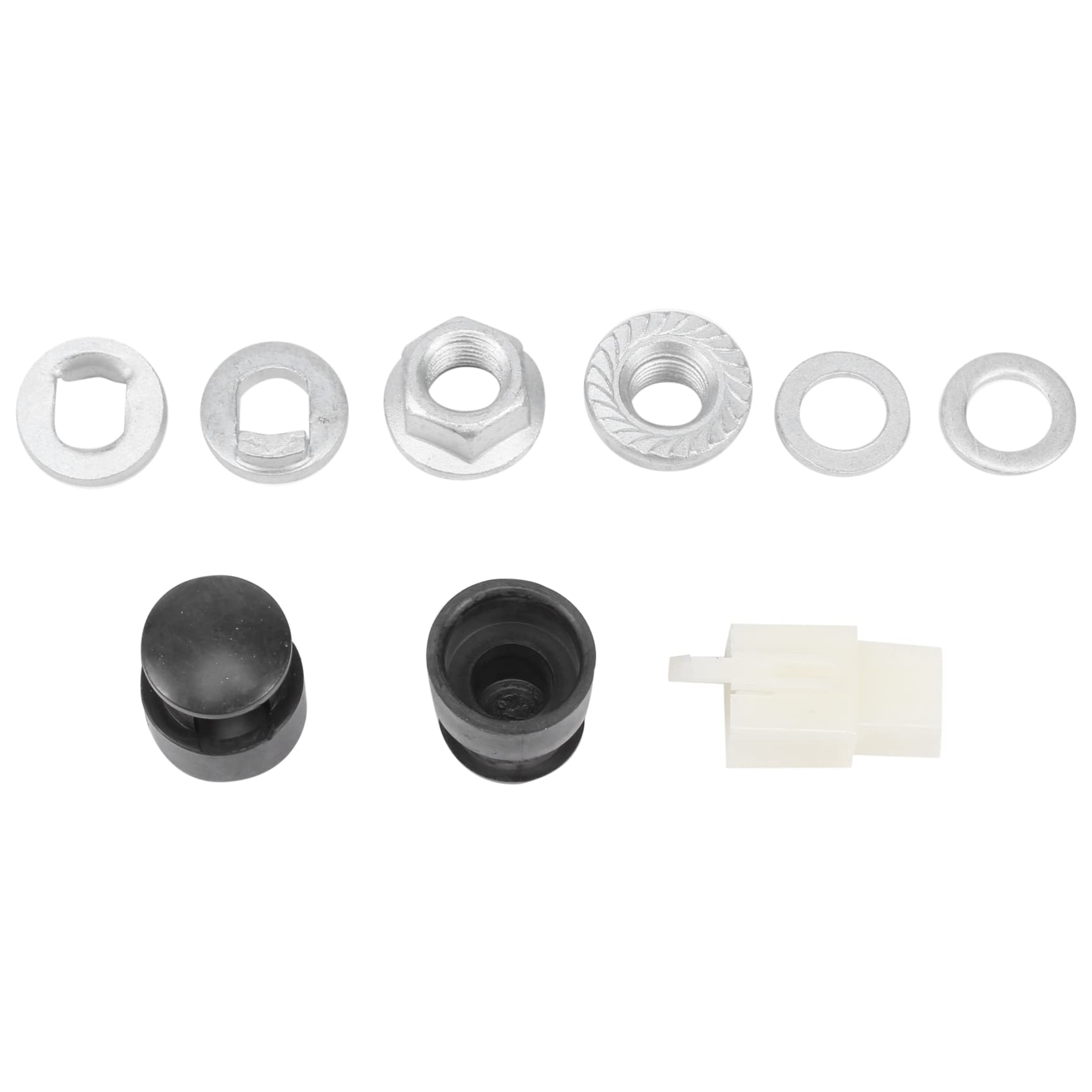 tassieroon E-Bike Electric Bicycle Hub Motor Axle M12 Rear Lock Nut/Lock Washer/Spacer/Nut Cover with 12mm Shaft