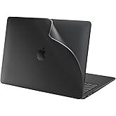 BlueSwan for MacBook Air 13.3 inch Case, 2020-2018 M1 A2337 A2179 A1932, Anti-Scratch Flexible Protective Laptop Cover with Grippy Matte Texture, Slim and Easy Installation, Frosted Black