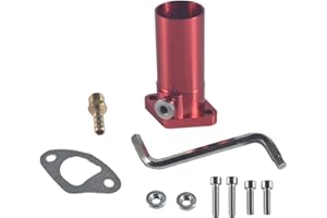 VCUJSUC CNC Intake Pipe Inlet Manifold For VM24 PWK24 Carburetor For Predator 212cc 196cc 6.5hp GX160 GX200 CT200U BT200X KT196 MB165 MB200 Engine Mini Bike Go Kart Red