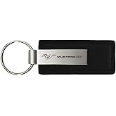 AU-TOMOTIVE GOLD Rectangular Leather Key Chain for Ford Mustang (Black)