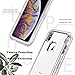 for iPhone Xs max case Clear, PIXIU Heavy Duty Protective Dual Layer with Hard PC Bumper & Soft TPU Back Shockproof Hybrid Case for Apple iPhone Xs MAX 6.5 inch 2018 Release Transparent