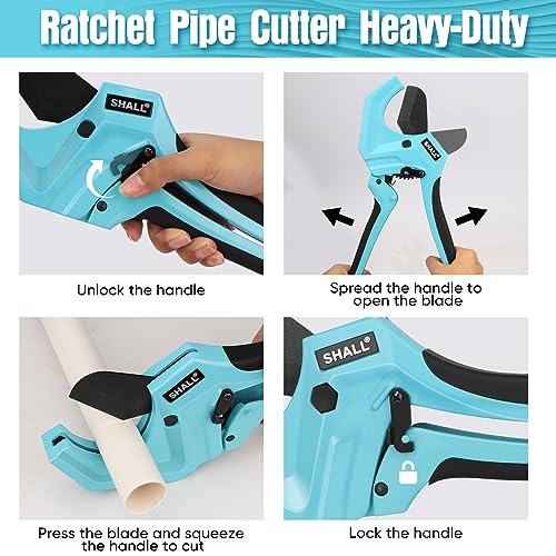 SHALL 2.5"(63mm) Plastic Pipe Cutter, PVC Cutter, 63mm OD PEX, PVC and PPR Plastic Pipes, High Quality Plastic Pipes