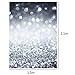 DODOING 5x7ft Shining Glittering Spots Bokeh Halos Sparkle Photo Photography Backgrounds Silver Glitter Sequin Backdrops Wedding Party Backgrounds Kids Children Studio Props