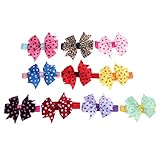 Fullkang 10pc Babys Hairband Elastic Wave Point Bowknot Headband Photography