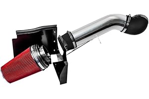 RTUNES RACING Cold Air Intake System with Heat Shield Kit + Filter Combo RED Compatible For 1999-2006 GMC/Chevy V8 4.8L/5.3L/6.0L Silverado/Tahoe/Avalanche/Suburban/Sierra/Yukon