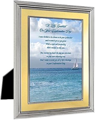 Poetry Gifts Konfirmationsgeschenk Von Der Patin Fur Das Patenkind Rahmen To My Godchild Amazon De Kuche Haushalt