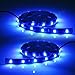 Partsam 2PCS Blue LED Strip Lights Interior Under Dash Floor Light for Cars Trucks Pickup 12