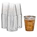 DRINKET Silver Plastic Cups 8 oz Clear Plastic Cups/Hard Tumblers Fancy Plastic Wedding Cups With Silver Rim 50 Ct Disposable For Party Holiday and Occasions SUPER VALUE PACK