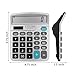 Calculator, Everplus Electronic Desktop Calculator with 12 Digit Large Display, Solar Battery LCD Display Office Calculator (Silver)