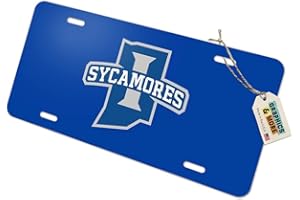 GRAPHICS & MORE Indiana State University Primary Logo Novelty Metal Vanity Tag License Plate