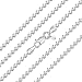 Amberta 925 Sterling Silver 2 mm Ball Chain Necklace Length 28