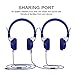 Kids Headphones,AILIHEN HD850 Volume Limiting On Ear Headset with SharePort and Microphone, Children Headphones for Kids, Computer Tablets Laptops Android IOS Smartphones Cellphones (Navy Blue)