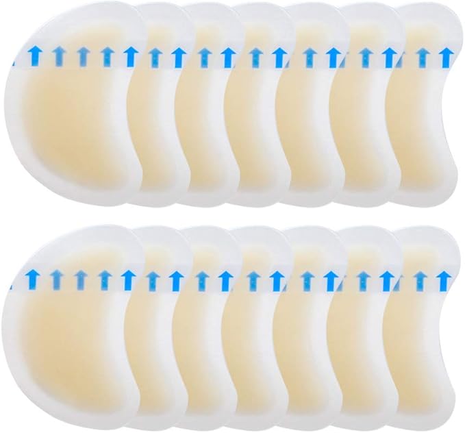 Welnove Blister Pads Plasters, Crescent Shape Gel Pads Heel Blister
