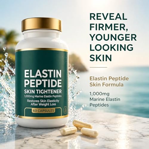Elastin Peptides, Elastin Peptide Skin Tightening Formula, Combating Skin Sagging, Elasticity & Firmness, 60 Counts (3 Pcs)