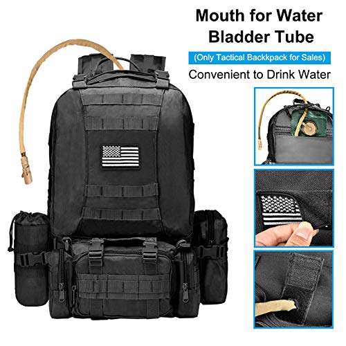 NOOLA Military Tactical Backpack Army Assault Pack Built-up Rucksack Molle Bag Black