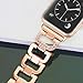 Magnve Bling Band for Apple Watch Band 38mm,Women Stainless Steel Metal Fashion Design Replacement Wrist Strap And Screen Protector, for iWatch Series 3 Series 2 Series 1 Sport (38mm Rose Gold)