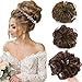 SLLIE Messy Hair Bun Extensions Chignons Hair Hair Scrunchie Scrunchy Updo Hairpiece