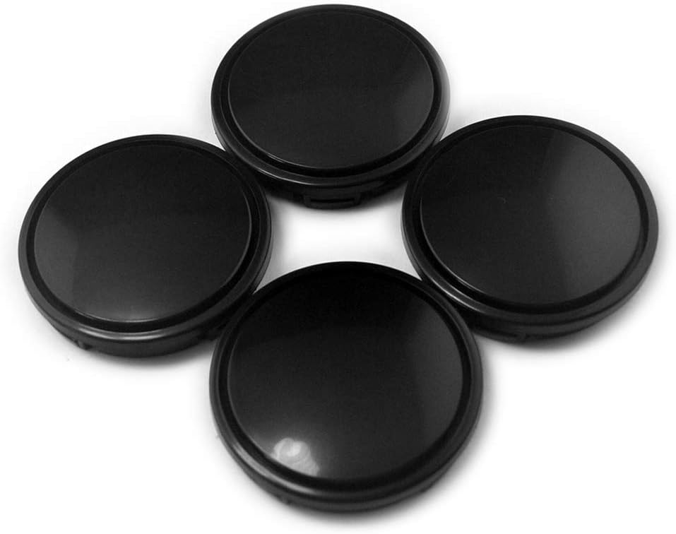 56mm Black ABS Car Wheel Center Hub Caps Set of 4: Automotive