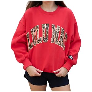 LULU MAC Camo Applique Sweatshirt Sweat Shirt T-Shirt - Adult