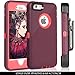 iPhone 6 Case, Fogeek Heavy Duty PC + TPU Combo Protective Defender Case for iPhone 6/6S w/ 360 Degree Rotary Belt Clip & Kickstand(Wine Red)