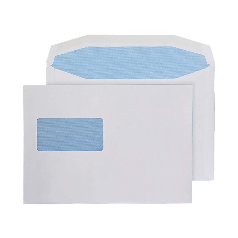 Q-Connect Machine Envelope 162x238mm Window Gummed 80gsm White (Pack of 500)