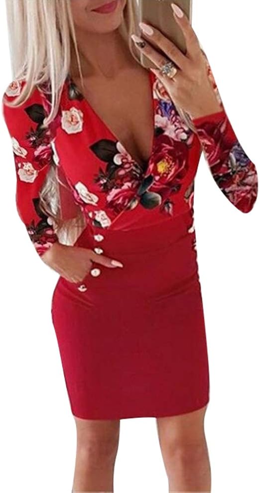 red bodycon dress amazon