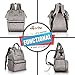Baby Diaper Bag Backpack Organizer - Multi-Function Designer - Wide Open Tote Bag for Mom Dad Boys & Girls - Insulated Pocket for Bottle Storage - Changing Pad - Waterproof - Gray