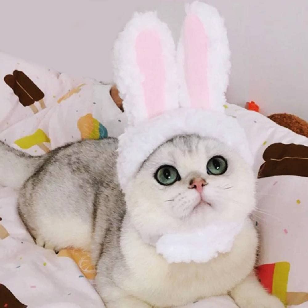 Lovely Bunny HatCat Christmas Costume for Cat, Rabbit Ear Hat Cute Pet Costume Cosplay Cat Accessary Dog Apparel