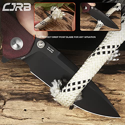 CJRB CUTLERY Pocket Knife Scoria (J1920) ARRPM9 Powder Steel Black PVD
