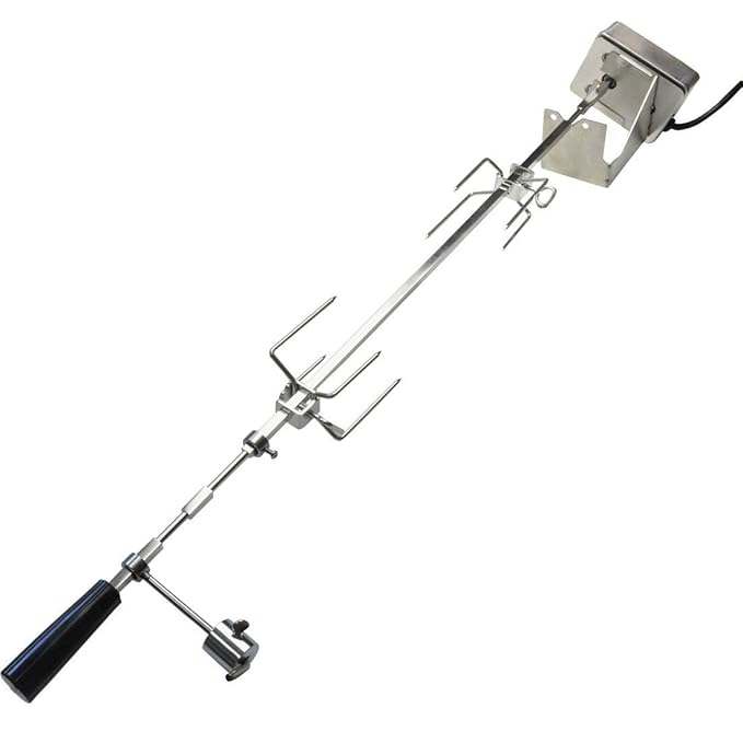 Onlyfire Edelstahl Grillspieß Set für Weber Spirit 300 Serie, Genesis 300 Serie und ältere Modelle Gasgrill, inkl. 2x Fleisch