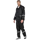 Classic Rain Suits for Men Waterproof Durable Rain Gear with Reflective Strip Rain Jacket Pants for Golf Camping