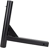 Camco Camper/RV Hitch Mount Flagpole Holder - Holds Flagpoles Up to 2.3” in Diameter & Fits Standard 2” Hitch Receivers - Powder-Coated Finish (51611)