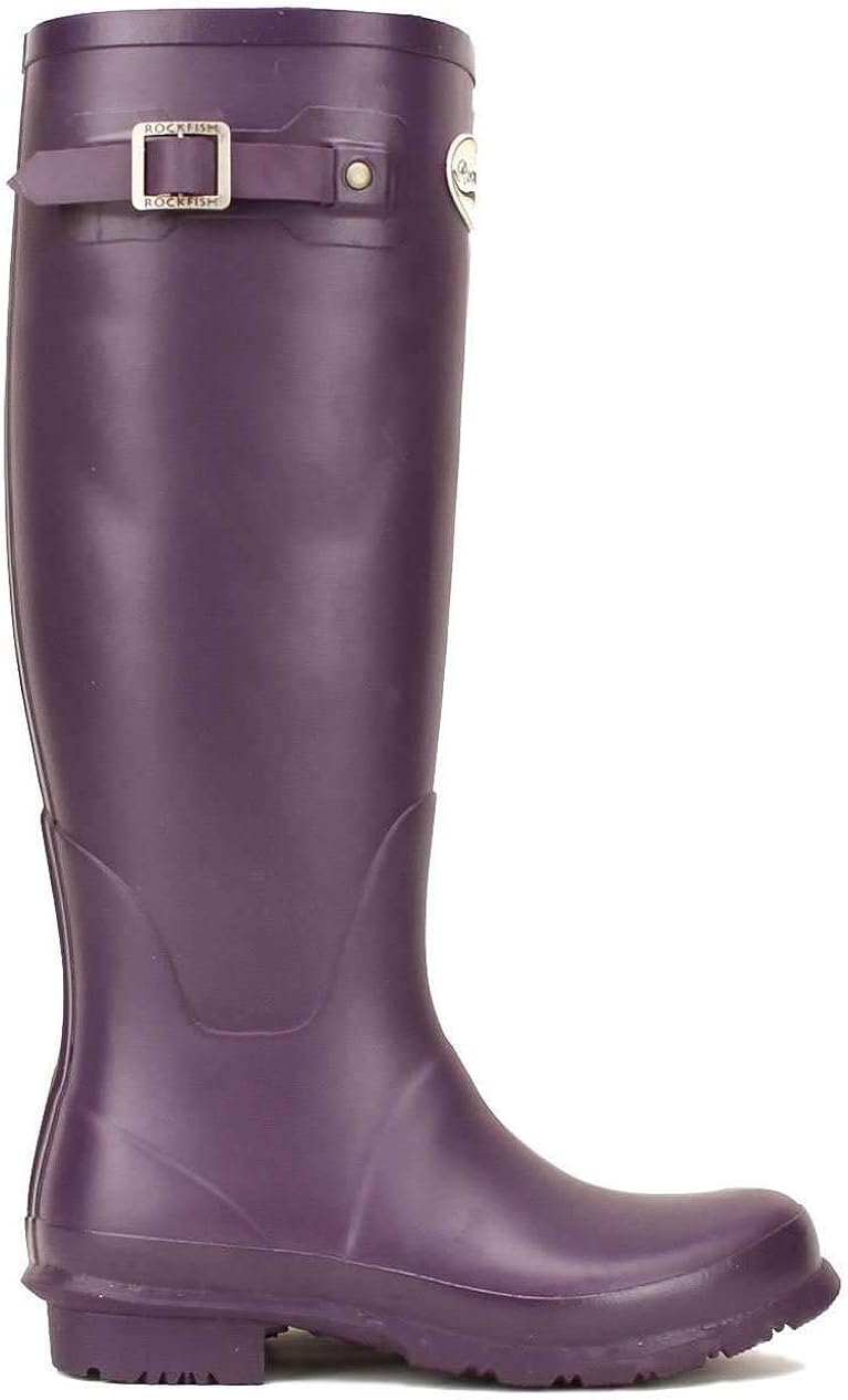 Rockfish Wellies Natural Rubber Rain Boots Ladies Wellingtons Standard