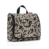 reisenthel Toiletbag XL, Hanging Travel Toiletry Organizer, Baroque Taupe