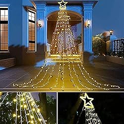 PUHONG Christmas Decoration Outdoor Star String