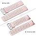 Wepro Band Compatible with Fitbit Charge 4 Bands for Women Men, Compatible with Fitbit Charge 3 Bands, Waterproof Breathable Holes Sport Strap for Charge 4/Charge 3/Charge 3 SE, Small, Pink Sand