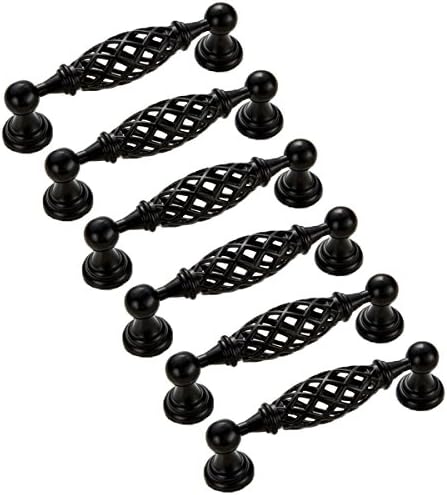 Choubao 6pcs Creative Handles/Knobs Bird Cage Spiral Design Zinc Alloy Handle Drawer Cabinet Cupboard Door Pull Handle Knob Decoration Pulls
