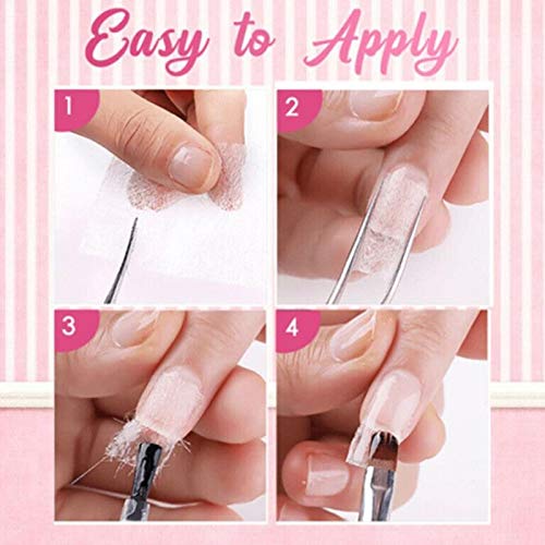 Magical Nail Extension Silk Fiberglass,Nail Care Fiberglass Silk Nails Wrap Stickers for Gel Extension Nail Art Tools - Thumbnail 5